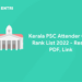 Kerala PSC Attender Gr. II Rank List 2022 - Result PDF, Link