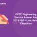 GPSC Engineering Service Answer Key 2023 PDF - Link, Raise Objection