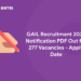 GAIL Recruitment 2023 Notification PDF Out for 277 Vacancies - Apply Date