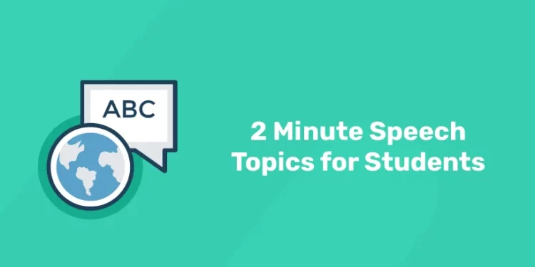 2 minute speech topics