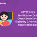 PSTET 2023 Notification Out