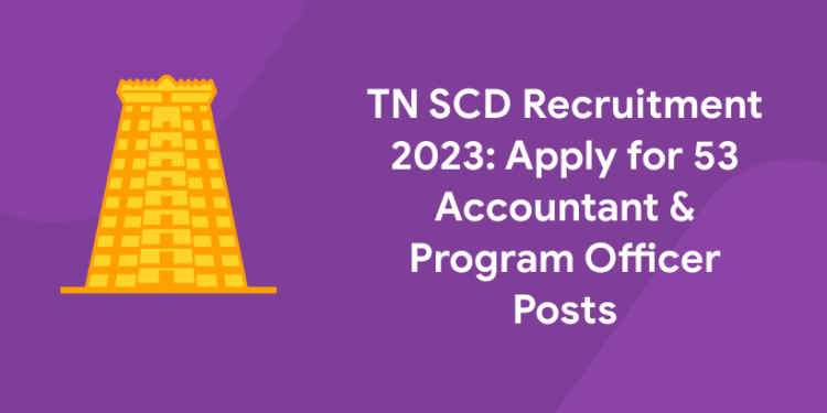 TN SCD Recruitment 2023