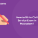 How to Write Civil Service Exam in Malayalam?