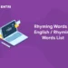Rhyming Words in English