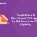 Punjab Police SI Recruitment 2023: Apply for 288 Posts, Link, PDF, Eligibility