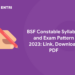 BSF Constable Syllabus and Exam Pattern 2023: Link, Download PDF
