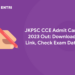 JKPSC CCE Admit Card 2023 Out: Download Link, Check Exam Date