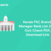 Kerala PSC Branch Manager Rank List 2023 Out: Check PDF, Download Link