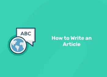 how to write an article