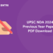 UPSC NDA 2024 Previous Year Papers