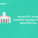 Kerala PSC Junior Scientific Assistant Exam Date 2023 Out