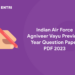 Indian Air Force Agniveer Vayu Previous Year Question Paper PDF 2023