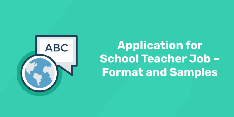 application for school teacher jobs