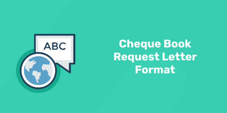 cheque book request format