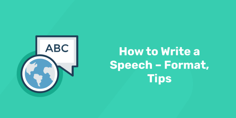 how to write a speech format
