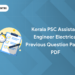 Kerala PSC Assistant Engineer Electrical Previous Question Papers PDF