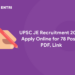 UPSC JE Recruitment 2023: Apply Online for 78 Posts, PDF, Link