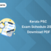 Kerala PSC Exam Schedule 2024