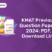 KMAT Previous Question Papers 2024: PDF, Download Link