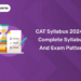 cat syllabus 2024