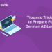 Tips And Tricks To Prepare For A2 German