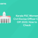 Kerala PSC Women Civil Excise Officer Cut Off 2023: How to Check