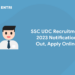 SSC UDC Recruitment