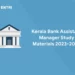 Kerala Bank Assistant Manager Study Materials 2023-2024