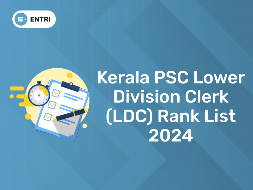 Kerala PSC LDC Rank List 2024 Download Result PDF, Link