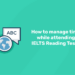 How to manage time while attending IELTS Reading Test