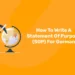 How To Write A Statement Of Purpose (SOP) For German
