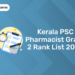 Kerala PSC Pharmacist Grade 2 Rank List 2024
