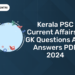 Kerala PSC Current Affairs & GK Questions and Answers PDF 2024