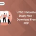 UPSC 3 Months Study Plan