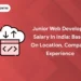 Junior Web developer Salary in India
