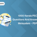 1000 Kerala PSC Questions and Answers in Malayalam - PDF