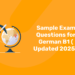 sample German question