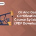 Oil and Gas Certification Course Syllabus