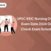UPSC ESIC Nursing Officer Exam Date