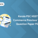 Kerala PSC HSST Commerce Previous Year Question Paper PDF - Free Collection