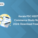 Kerala PSC HSST Commerce Study Notes 2024: Download Free PDF