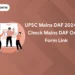 UPSC Mains DAF