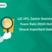 LIC HFL Junior Assistant Exam Date 2024