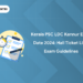 Kerala PSC LDC Kannur Exam Date 2024: Hall Ticket Link, Exam Guidelines