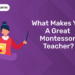 What Makes You a Great Montessori Teacher