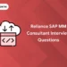 Reliance SAP MM Consultant Interview Questions