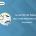 Kerala PSC LDC Palakkad (503/2023) Answer Key 2024: Provisional