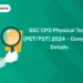 SSC CPO Physical Tests