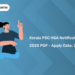 Kerala PSC HSA Notification 2025 PDF to Be Out Soon: Apply Date