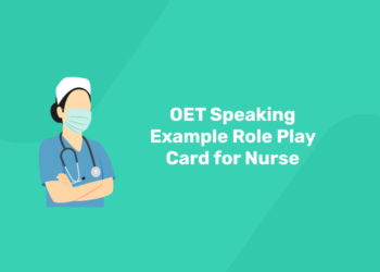 OET Speaking Example Role Play Card for Nurse